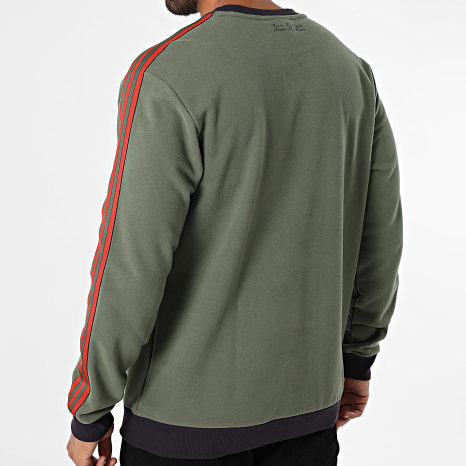 Adidas Sportswear - Sweat Crewneck A Bandes Bayern Munich Icon JM9428 Vert Kaki