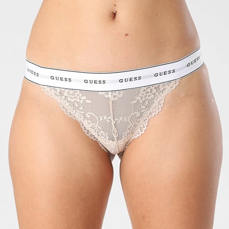 Guess - Braguitas de encaje para mujer O97E01 Beige