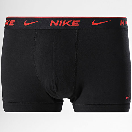 Nike - Lot De 3 Boxers KE1008 Noir Rouge Camel Bleu Marine