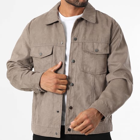 Only And Sons - Chaqueta de piel sintética Damian Taupe