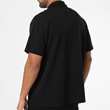 Ikao - Ensemble Chemise Manches Courtes Zippée Et Pantalon Jogging 596 Noir
