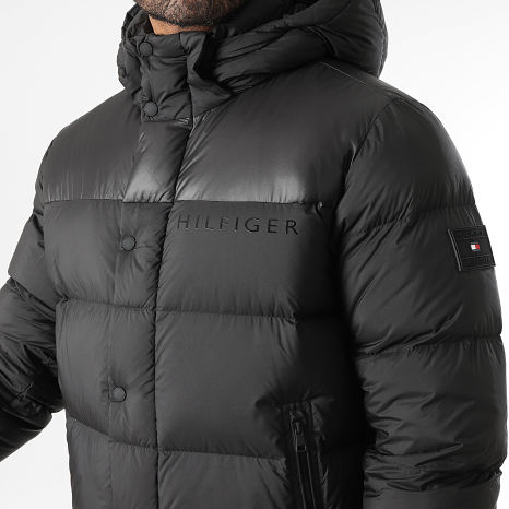 Tommy Hilfiger - Doudoune Capuche Mix Down 0613 Noir