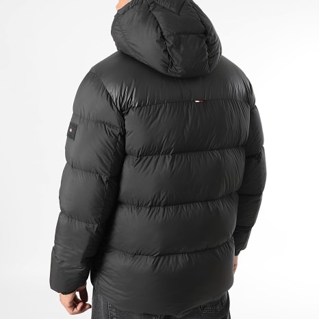 Tommy Hilfiger - Doudoune Capuche Mix Down 0613 Noir