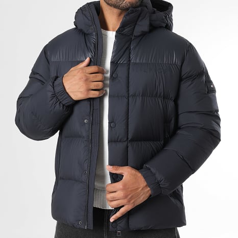 Tommy Hilfiger - Doudoune Capuche Mix Down 0613 Bleu Marine