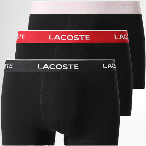 Lacoste - Lot De 3 Boxers Classic Noir