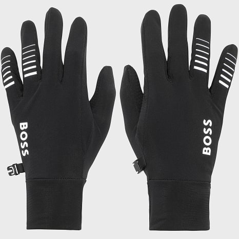 BOSS - Guantes de running 50548925 Reflectantes Negro