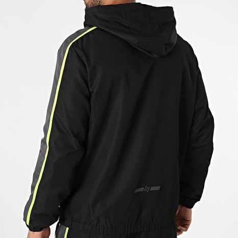EA7 Emporio Armani - Ensemble De Survetement A Bandes 7M000643-AF16072 Noir Gris Anthracite Jaune