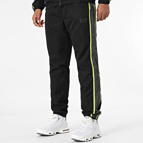 EA7 Emporio Armani - Ensemble De Survetement A Bandes 7M000643-AF16072 Noir Gris Anthracite Jaune