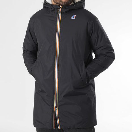 K-Way - Long Parka Le Vrai 4.0 Eiffel East Orsetto Black