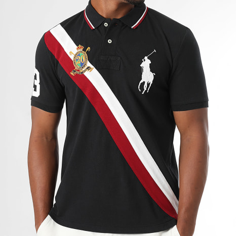 Polo Ralph Lauren - Polo Slim Fit Personalizado Big Player Negro