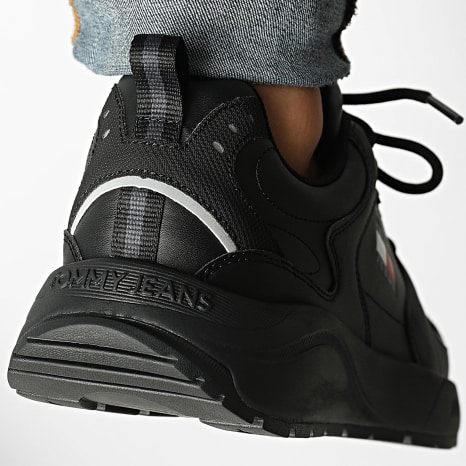 Tommy Jeans - Baskets TJM Runner Leather 1621 Black