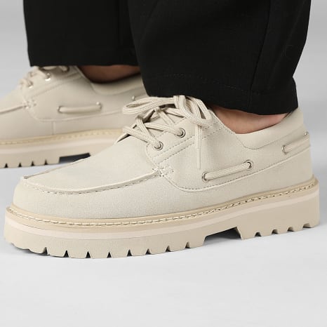 LBO - Scarpe Barca Con Lacci 0011 Beige