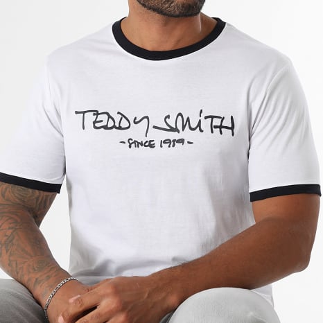 Teddy Smith - Ticlass T-shirt 11017833D Wit Zwart