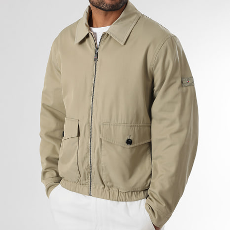 Tommy Hilfiger - Veste Réversible Zippée Ivy 0620 Beige Vert Kaki Clair