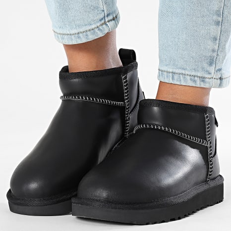 UGG - Boots Women's Classic Ultra Mini Leather 1163490 Black - Ryses
