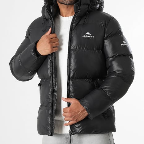 Helvetica - Doudoune Capuche Frost Noir