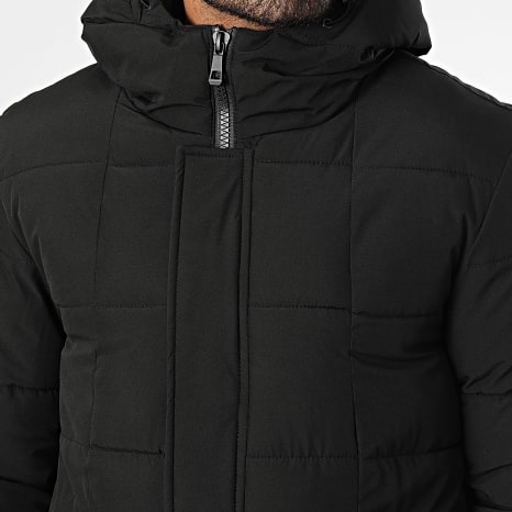 Kymaxx - Plumífero Capucha Larga Negro