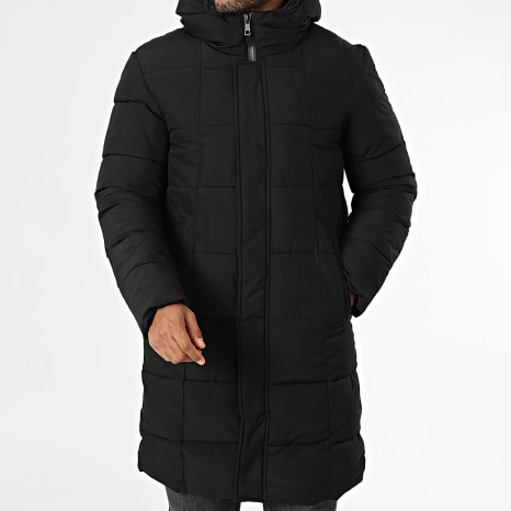 Kymaxx - Plumífero Capucha Larga Negro