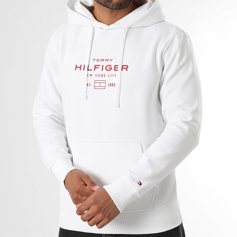Tommy Hilfiger - Sweat Capuche Oval Graphic 0864 Blanc