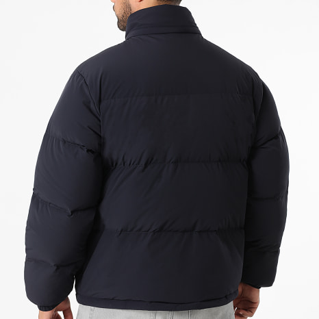 Lacoste - Doudoune Capuche Logo Brodé Crocodile Bleu Marine