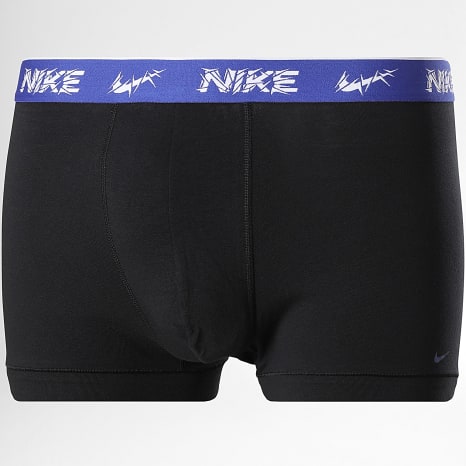 Nike - Lot De 3 Boxers Everyday Cotton Stretch KE1008 Noir Bleu Roi Vert