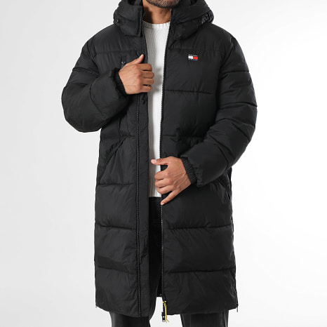 Tommy Jeans - Doudoune Capuche Longue Vail Maxi 2256 Noir