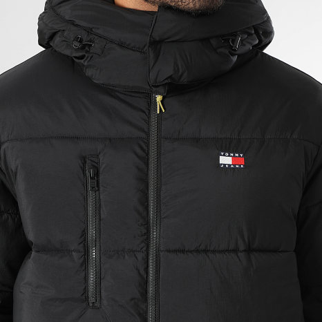 Tommy Jeans - Doudoune Capuche Longue Vail Maxi 2256 Noir