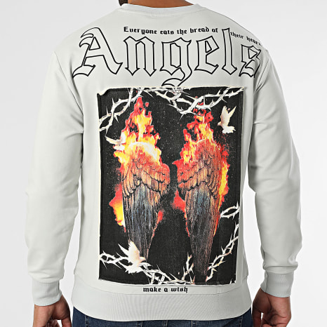 Fins de Séries - Sudadera cuello redondo 132 Gris claro