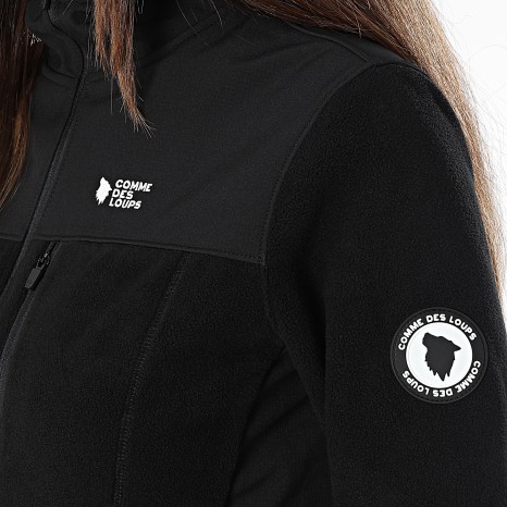 Comme Des Loups - Danube Vrouwen Zwart Rits Fleece Jas