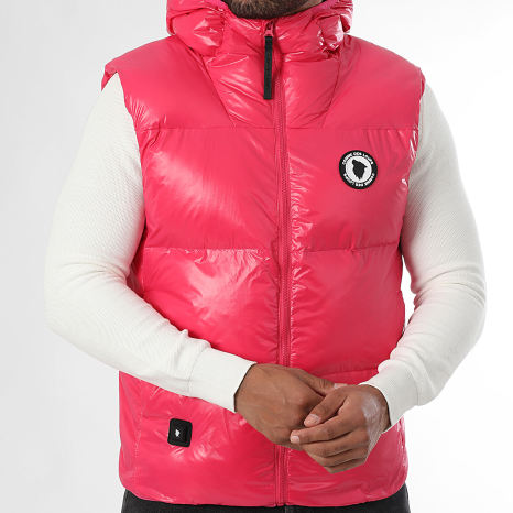 Comme Des Loups - Seúl rosa fluorescente sin mangas calentador con capucha