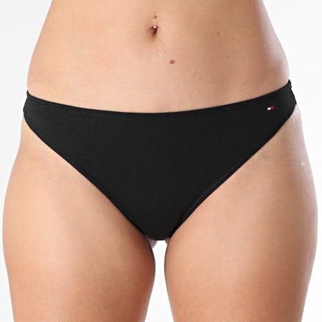Tommy Hilfiger - Lote de 3 tangas para mujer 6129 Negro Gris Brezo Blanco