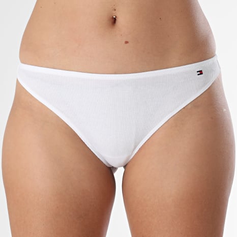Tommy Hilfiger - Lote de 3 tangas para mujer 6129 Negro Gris Brezo Blanco