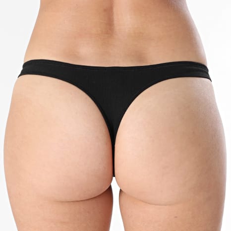 Tommy Hilfiger - Lote de 3 tangas para mujer 6129 Negro Gris Brezo Blanco
