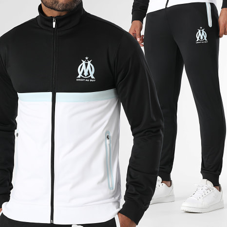 OM - Ensemble De Survetement M25015 Noir Blanc Bleu Clair
