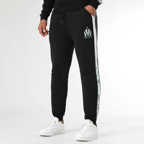 OM - Pantalon Jogging A Bandes M25012 Noir