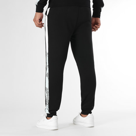 OM - Pantalon Jogging A Bandes M25012 Noir