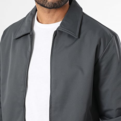 Classic Series - 071 Houtskoolgrijze jas met rits en pantalonset