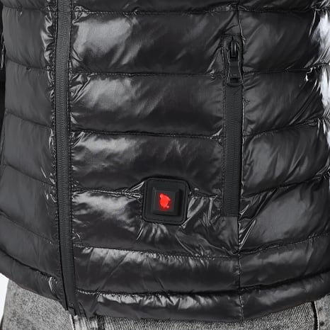 Comme Des Loups - Chaqueta de pluma cálida con capucha Victoria Women's Black White