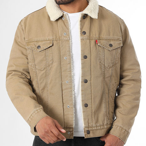 Levi's - Sheepskin Collar Jean Jacket 16365 Light Camel - Ryses