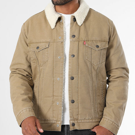 Levi's - Sheepskin Collar Jean Jacket 16365 Light Camel - Ryses