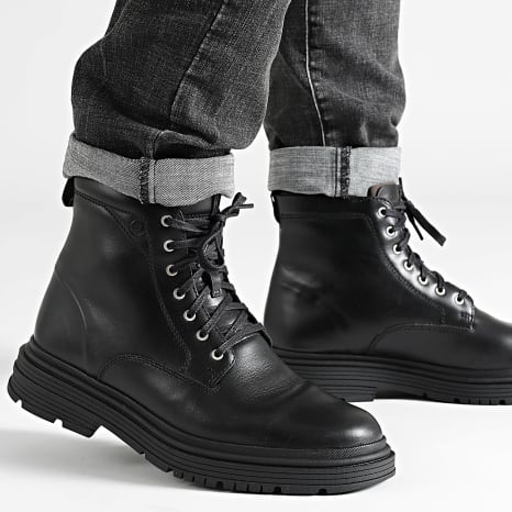 Clarks - Stivali Badbury Hi WP Pelle Nera Warmlined