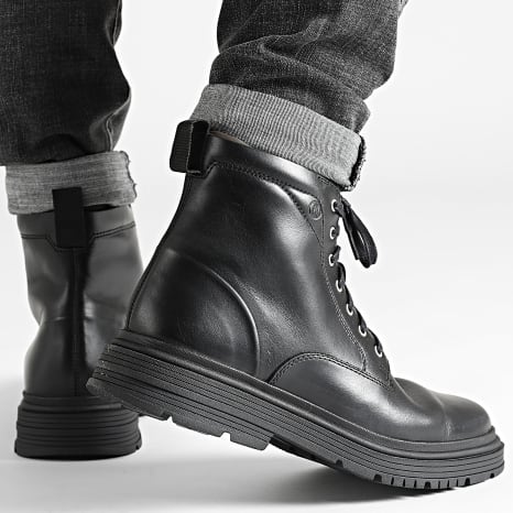 Clarks - Stivali Badbury Hi WP Pelle Nera Warmlined