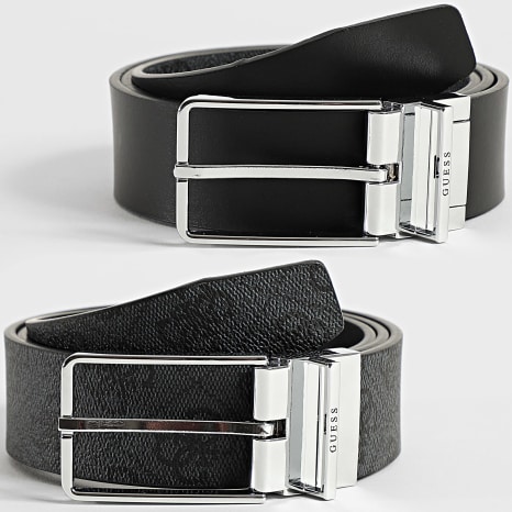 Guess - Cinturón reversible BMAGLO-P5235 Gris antracita Negro