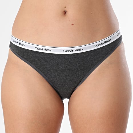 Calvin Klein - Set di 3 slip Icon con logo da donna QD5207E Rosa Rosso Grigio Antracite screziato
