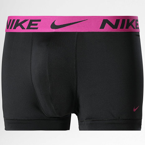 Nike - Lot De 3 Boxers Essential Micro KE1156 Noir Vert Fluo Marron Fuchsia