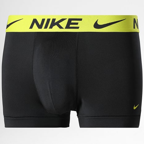 Nike - Lot De 3 Boxers Essential Micro KE1156 Noir Vert Fluo Marron Fuchsia