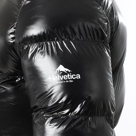 Helvetica - Doudoune Capuche Zippée Cosmos Noir