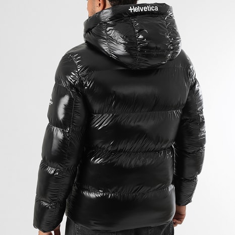 Helvetica - Doudoune Capuche Zippée Cosmos Noir