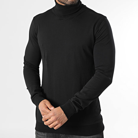 Classic Series - 345 Jersey negro con cuello vuelto