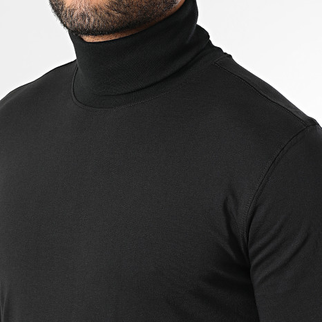 Classic Series - 345 Jersey negro con cuello vuelto